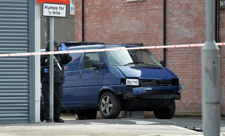 Image: Car bomb scene in Belfast