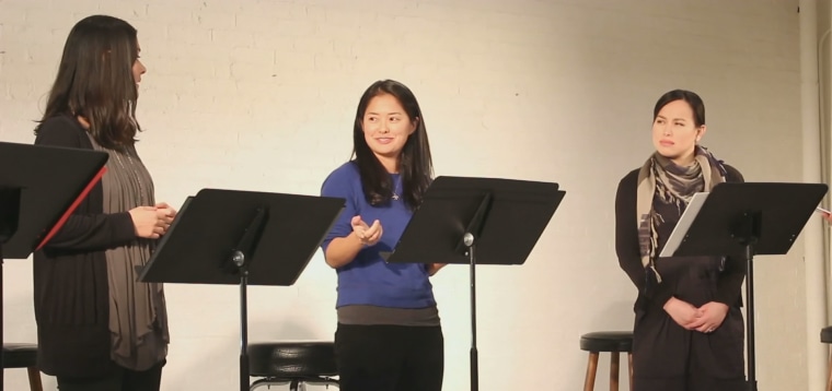 "Ms. Oriental" reading: Mizuo Peck, Shannon Tyo, Ivory Aquino