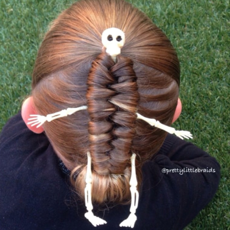 Amazing braids themed for Halloween.