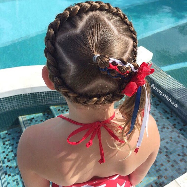 Amazing braid themed for Fourth of July