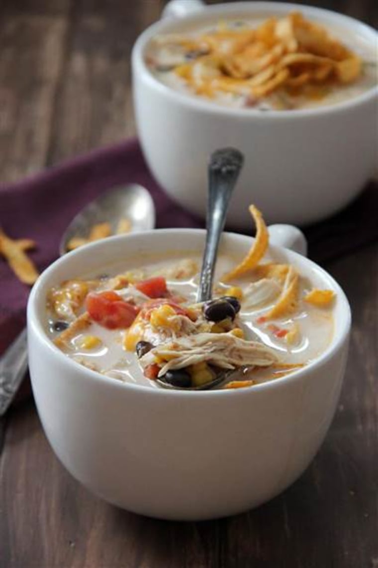 Slow-cooker chicken enchilada soup