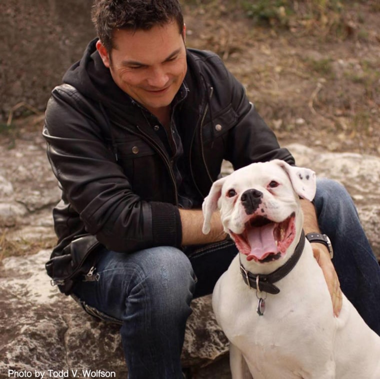 John Pointer and his dog, Benny