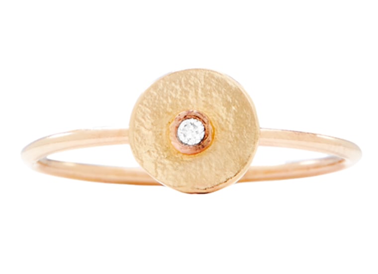 Helen Ficalora disk stacking ring with diamond