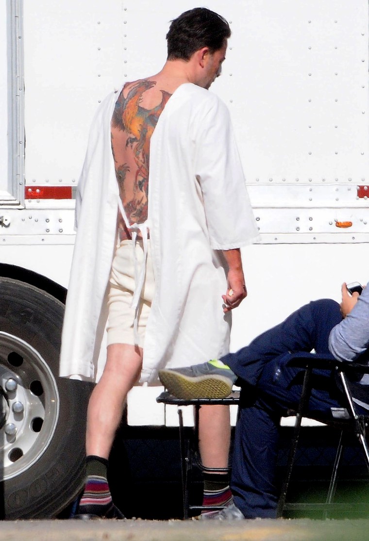 Exclusive... First Shots: Ben Affleck's Huge Back Tattoo
