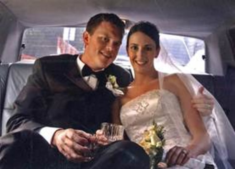 Willie Geist and wife on wedding day