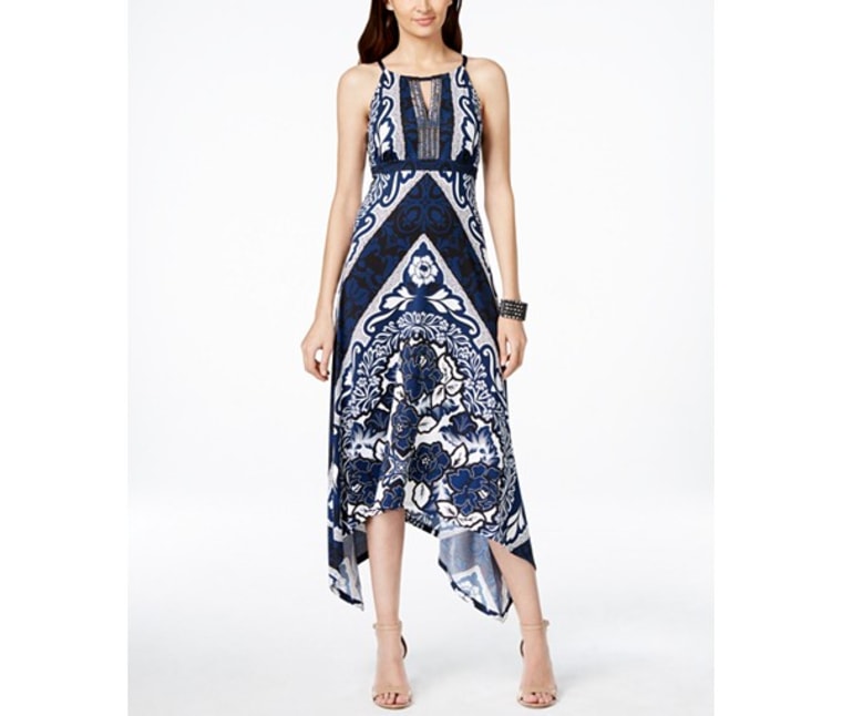 Macy's INC International Concepts Handkerchief-Hem Maxi Dress