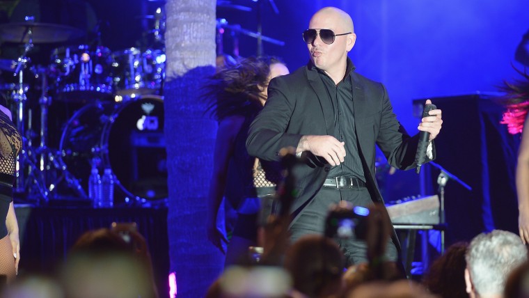 Pitbull performs at Buoniconti fundraiser