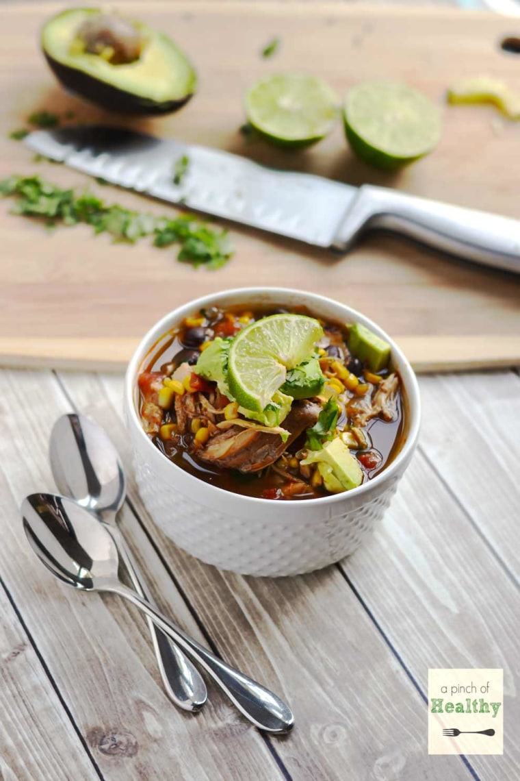 Slow-Cooker Light and Healthy Chicken Tortilla Soup