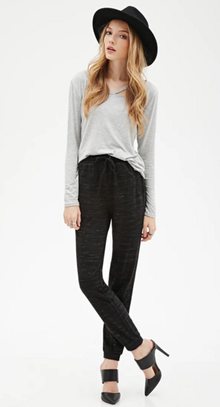 Forever 21 Marled Knit Drawstring Sweatpants