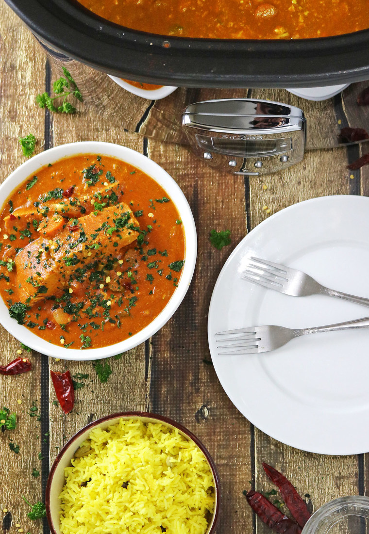 Slow-Cooker Salmon Curry recipe from Shashi Charles of Runnin Srilankan