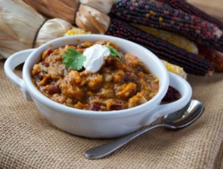 Slow-cooker bean and sweet Potato Chili by Little Bites Recipes