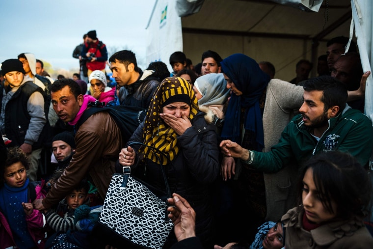 Image: Migrants in Idomeni