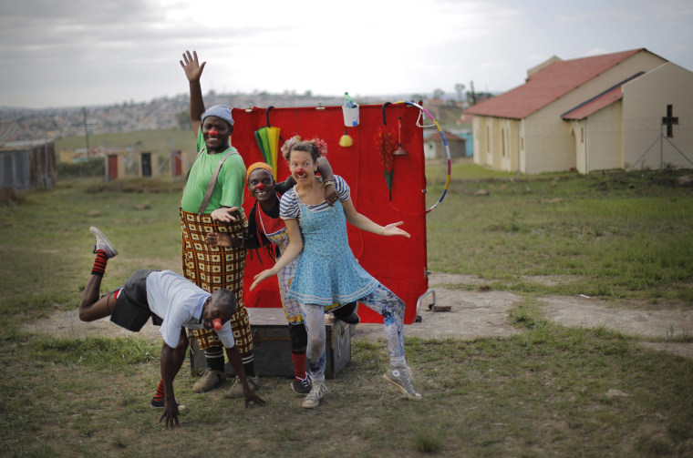 Image: Humanitarian Clowns Without Boarders in King Williams Town