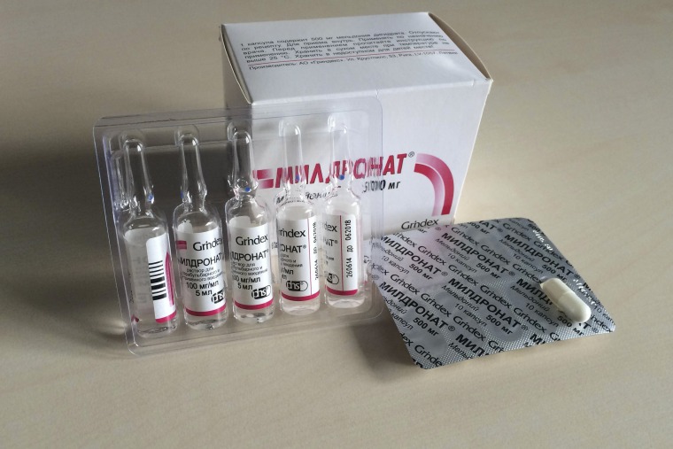 Image: Meldonium vials and tablets