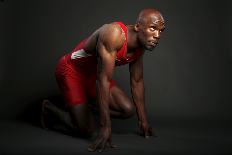 Image: Runner LaShawn Merritt poses for a portrait at the U.S. Olympic Committee Media Summit in Beverly Hills, Los Angeles