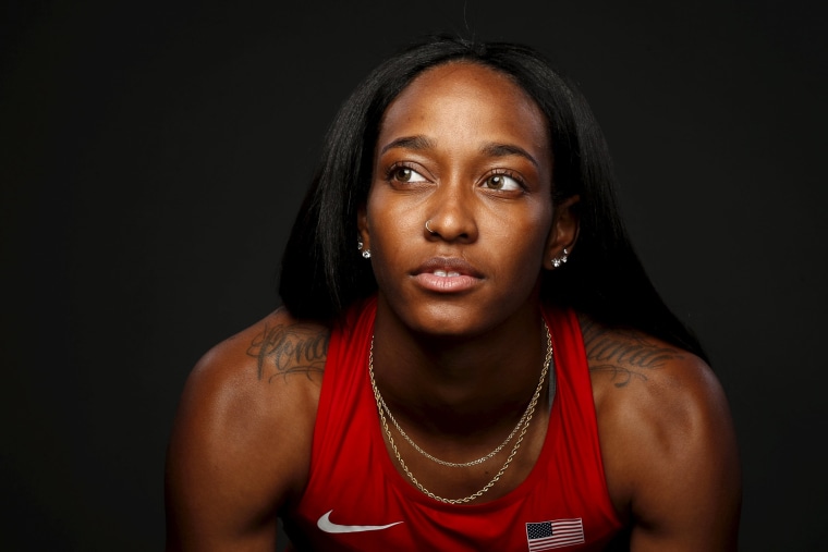 Image: Runner English Gardner poses for a portrait at the U.S. Olympic Committee Media Summit in Beverly Hills
