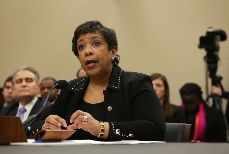 Image: Loretta Lynch Testifies At House Hearing On Justice Department Budget