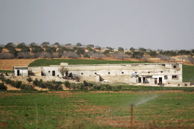 Image: A general view shows the Freedom School, in the town of al-Tamanah, in the southern countryside of Idlib