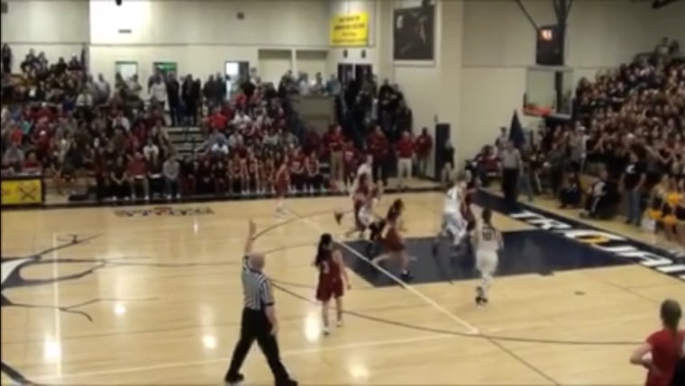 A still taken from a video showing part of the Feb. 25 basketball game between Oak Ridge High School and C.K. McClatchy High School. Racially-charged taunts were reportedly yelled at C.K. McClatchy High School players.