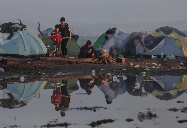 Image: Refugee camp in Idomeni, Greece