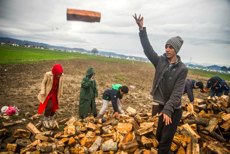 Image: Refugees situation in Idomeni