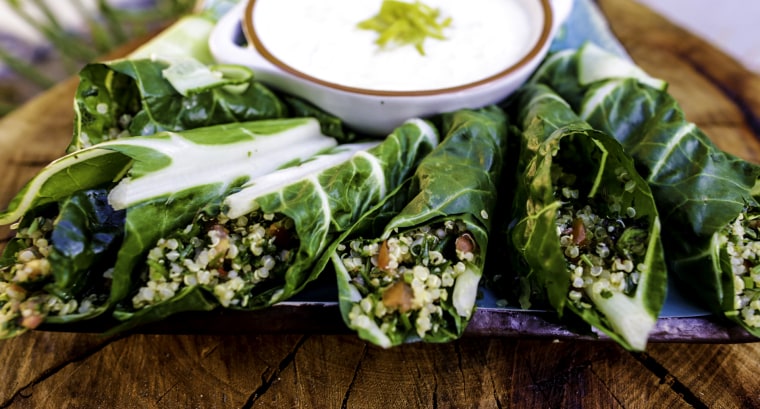 Collard wraps are the perfect addition to any St. Patrick's Day party