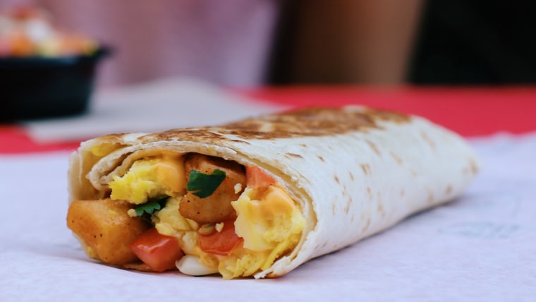 Taco Bell $1 burrito: grilled breakfast burrito