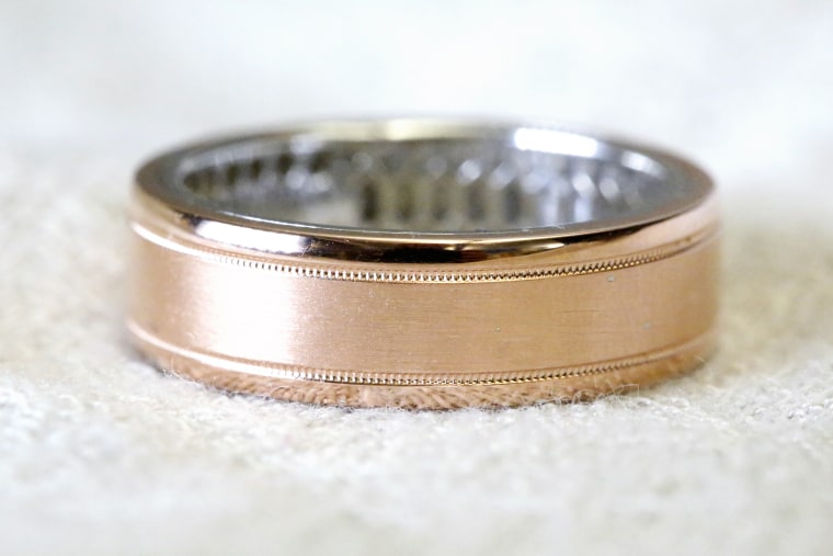 Rose gold wedding rings