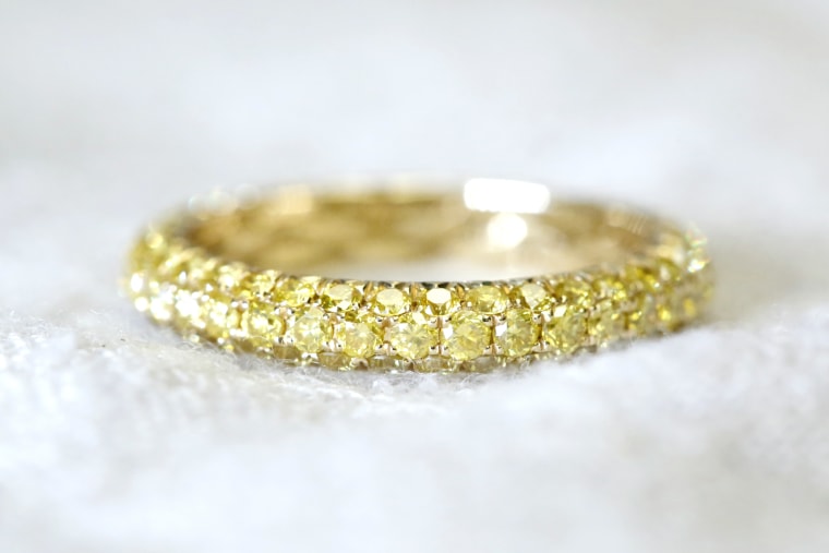 Yellow diamond ring