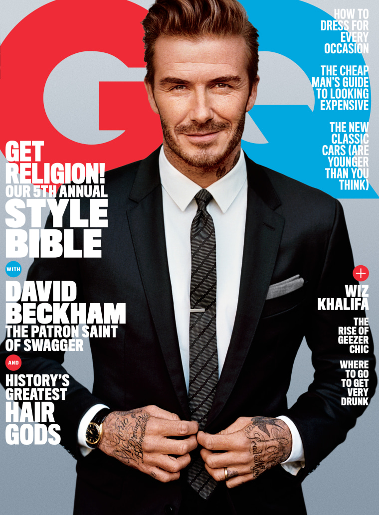 David Beckham on the cover of GQ