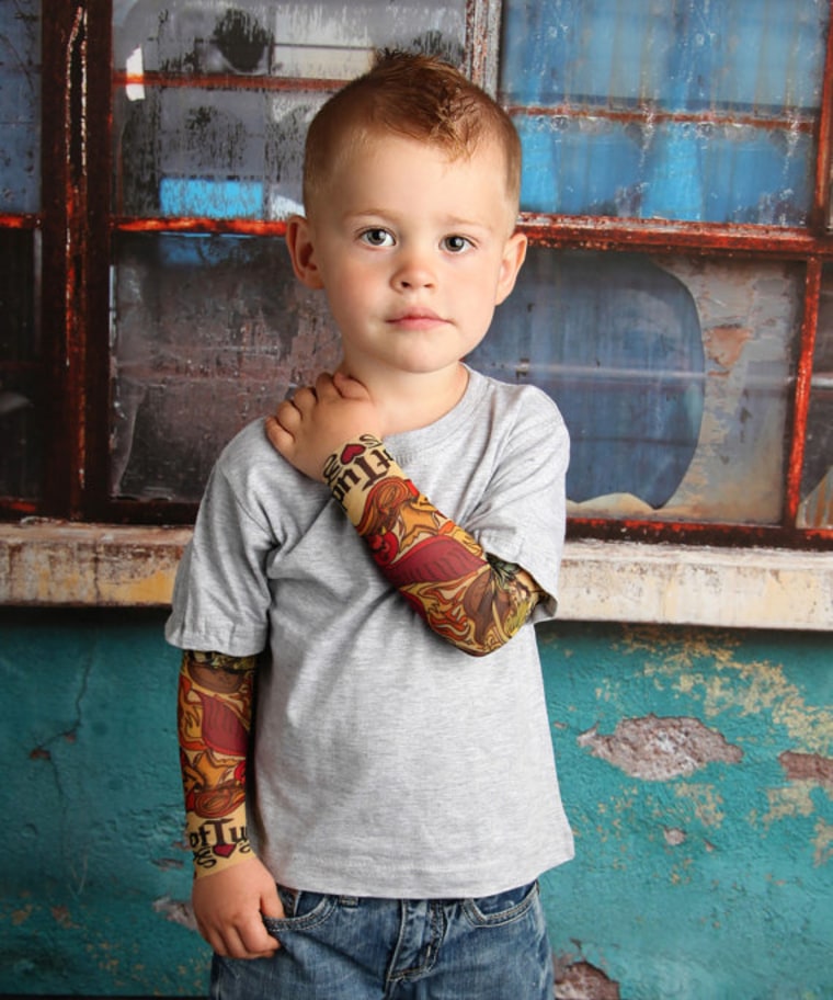 baby shirt with tattoo sleeves