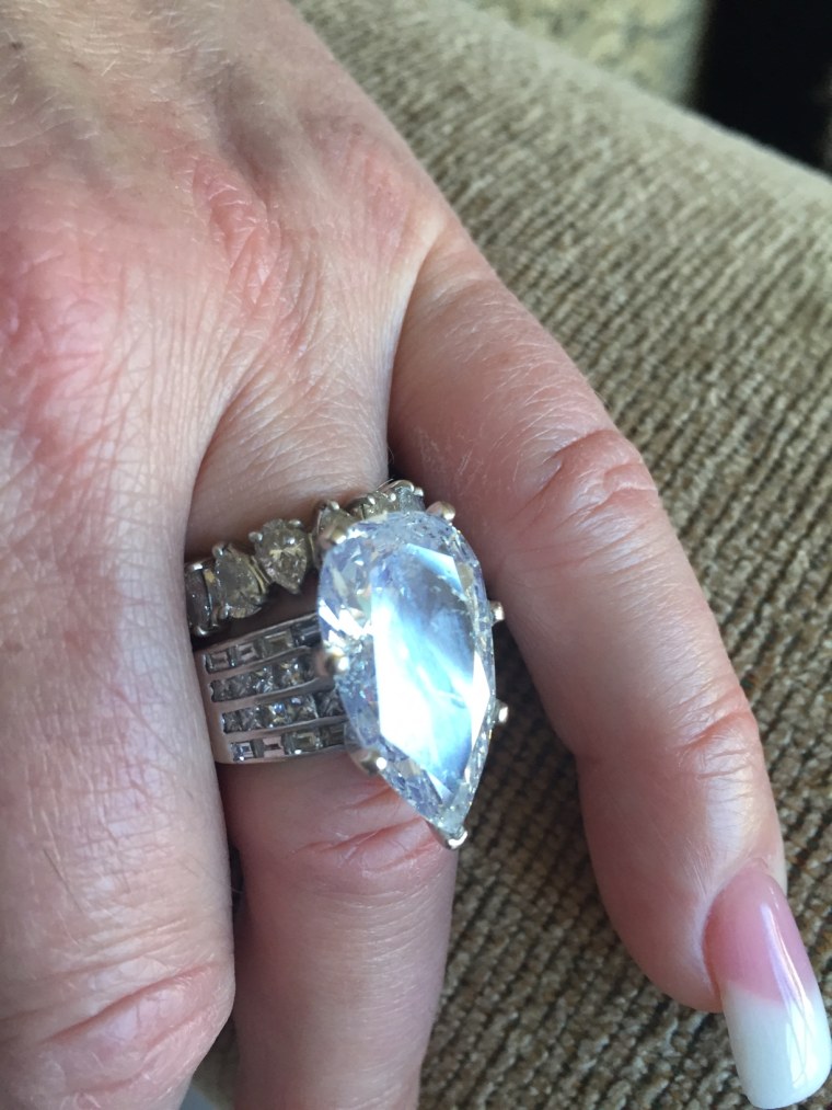 Carla Squtieri shows off her ring