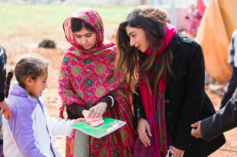 Shiza Shahid with Malala Yousafzai