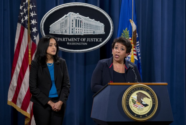 Image: Loretta Lynch, Vanita Gupta