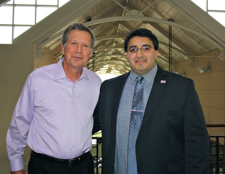 Ohio state Rep. Niraj Antani and Ohio Gov. John Kasich