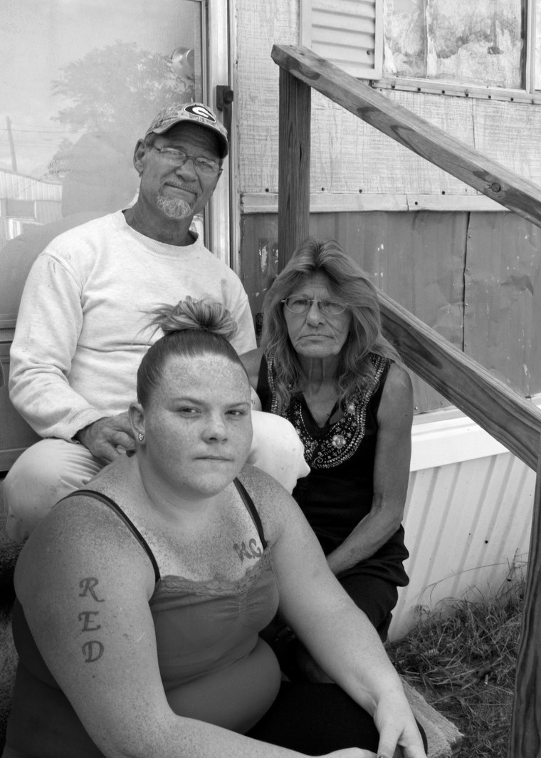 Image: James Hucks, 64, Kathleen Hucks, 57 and Nicole Hucks, 23.