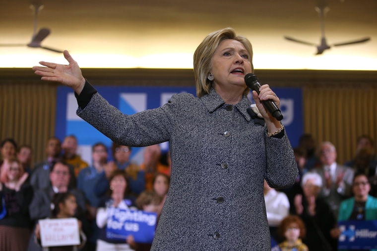 Image: Hillary Clinton Campaigns In Illinois And North Carolina