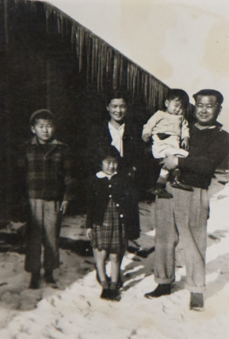 George Nakano with his family at Tule Lake