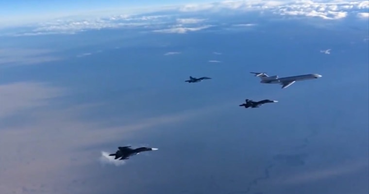 Image: First group of Russian warplanes leave Syria