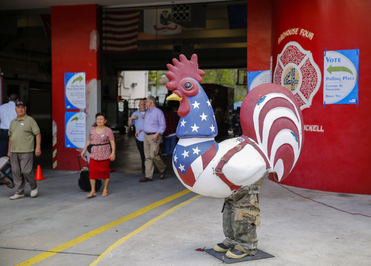 Image: Voting in the Florida presidential primary in Miami, Florida, USA