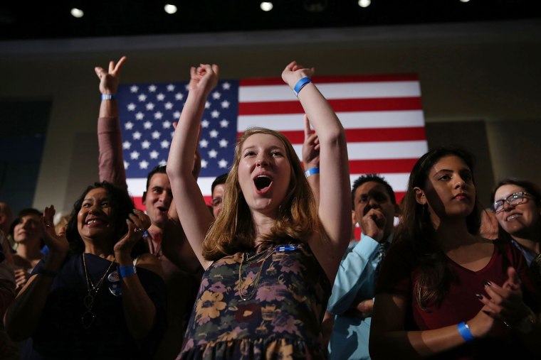 Image: Democratic Presidential Candidate Hillary Clinton Holds Primary Night Event In Florida