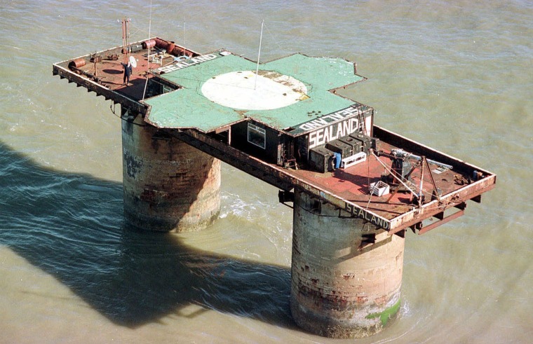 Image: The self-proclaimed sovereign principality of Sealand