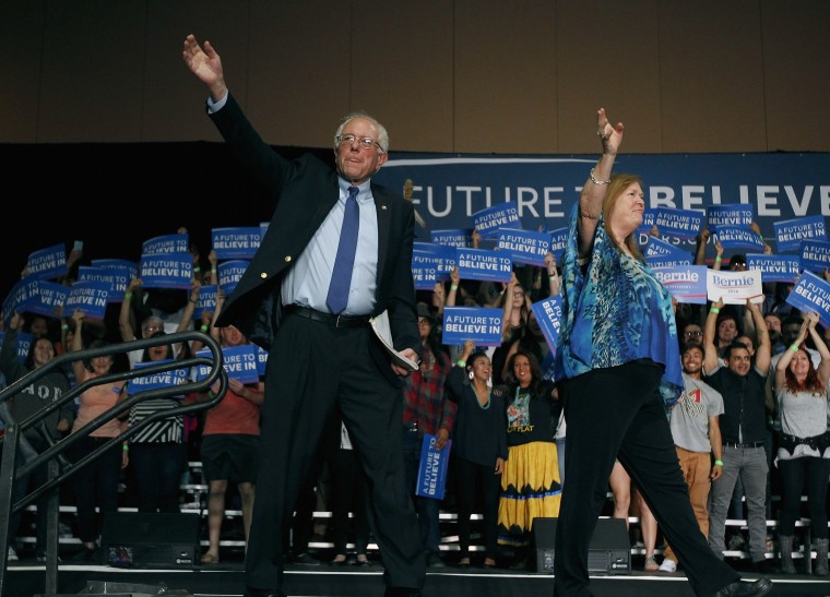 Image: Presidential Candidate Bernie Sanders Holds Primary Night Rally In Phoenix, Arizona