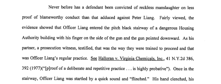 An excerpt of court documents showing part of Liang's attorneys' arguments.
