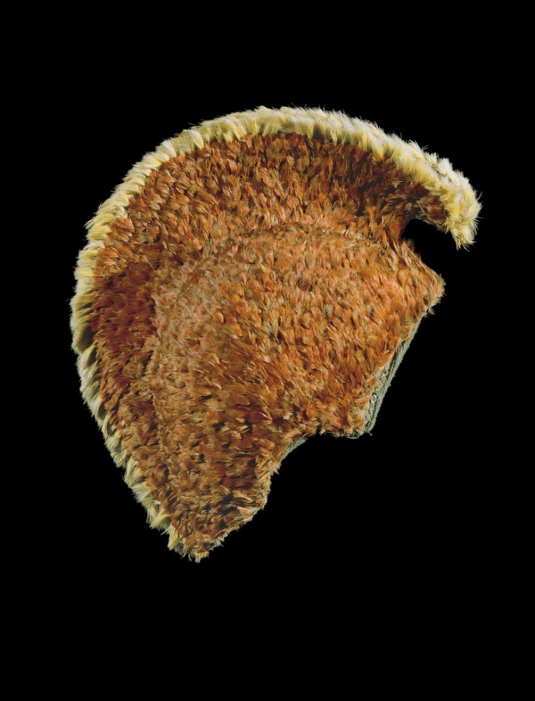 The mahiole (feathered helmet) of chief Kalani‘ōpu‘u.