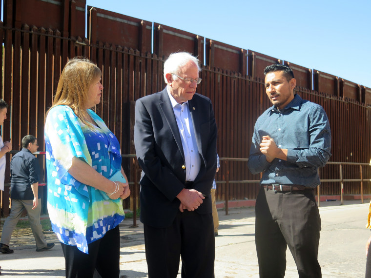 Image: Julio Zuniga, Bernie Sanders, Jane O'Meara