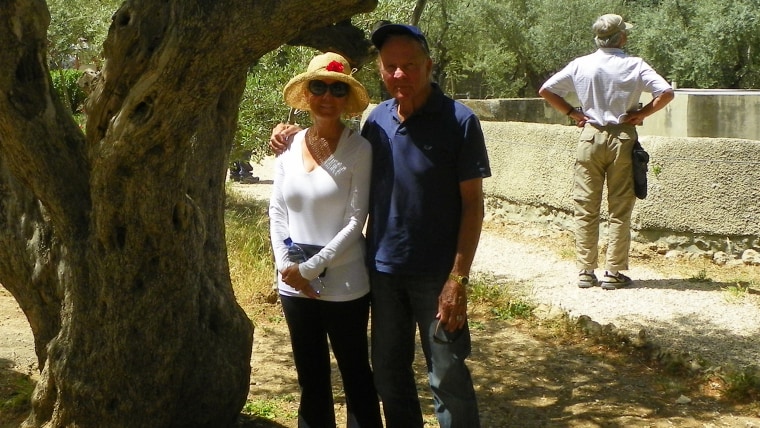 Kathie Lee and Frank Gifford while on a trip to Israel in 2012.