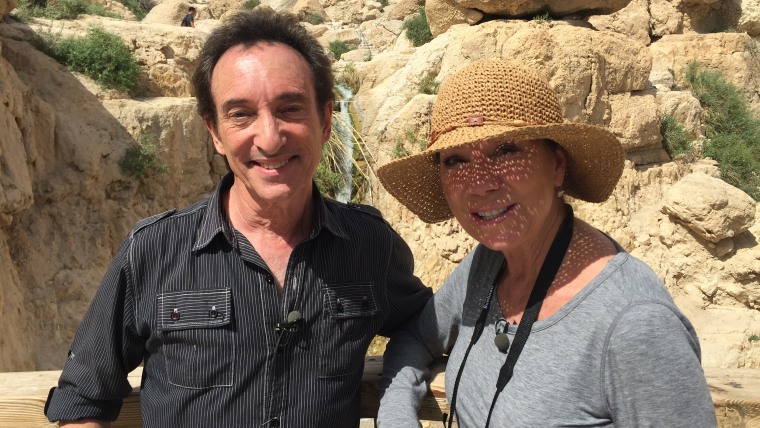 Kathie Lee Gifford and songwriter David Pomeranz while on a recent trip to Israel. They've been collaborating for 15 years.