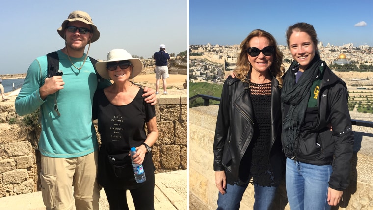 Kathie Lee Gifford with her two kids Cody and Cassidy on their recent trip to Israel.