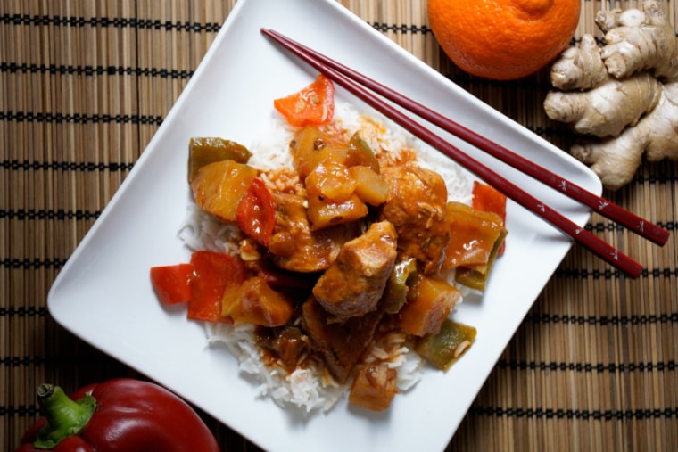 Slow-cooker sweet and sour pork by TODAY Food Club member Joanie Simon